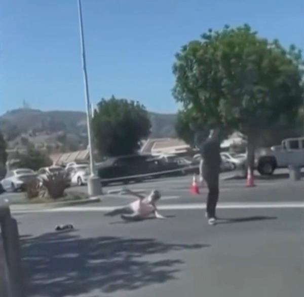 Caught-on-video California purse snatching.