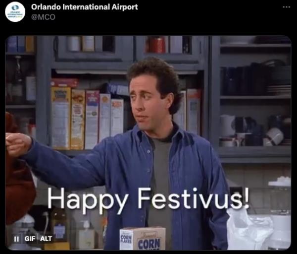 Festivus has grown in popularity after it was introduced on a Dec. 18, 1997 episode of the sitcom “Seinfeld.”