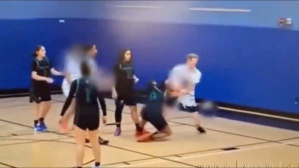 Video shows the transgender player allegedly wrestling the ball out of an opposing team member's hands.