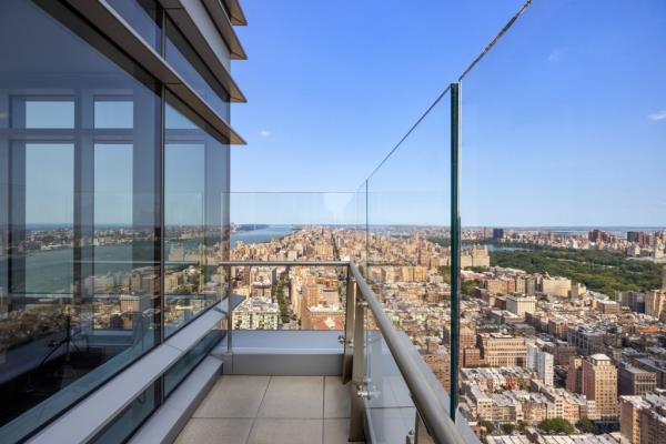 A glass terrace view