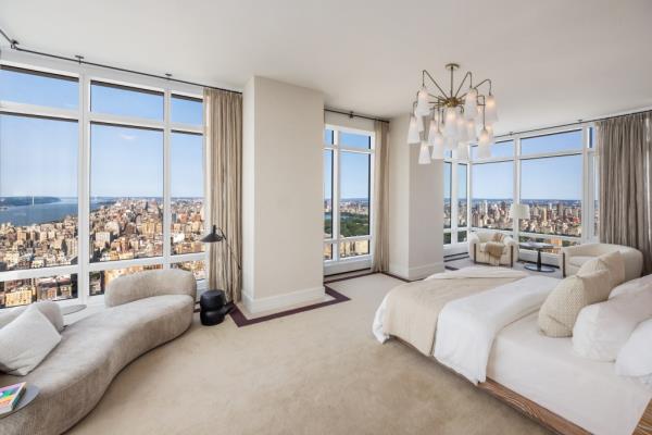 This is one of four bedrooms in the penthouse duplex