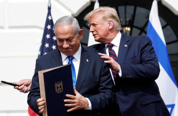 Benjamin Netanyahu and Do<em></em>nald Trump