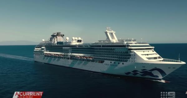 The Coral Princess cruise ship at sea.