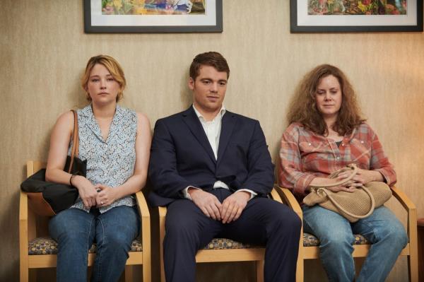 Hayley Bennett, Gabriel Basso as JD Vance, and Amy Adams in 