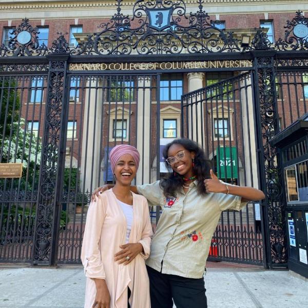 Isra Hirsi, daughter of US Rep. Ilhan Omar, is seen in an Instagram photo. Hirsi said Thursday that she has been suspended from Barnard College for her involvement in anti-Israel protests on Columbia Universityas campus.