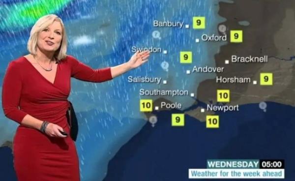 BBC weather presenter Sam Fraser.