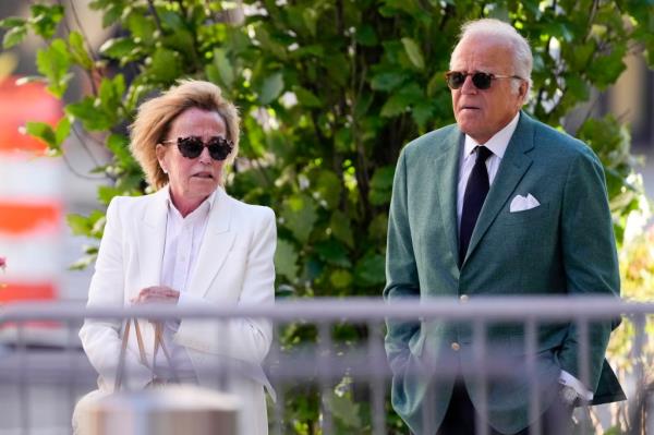 Valerie Biden and James Biden arriving at federal court in Wilmington, Delaware on June 10, 2024