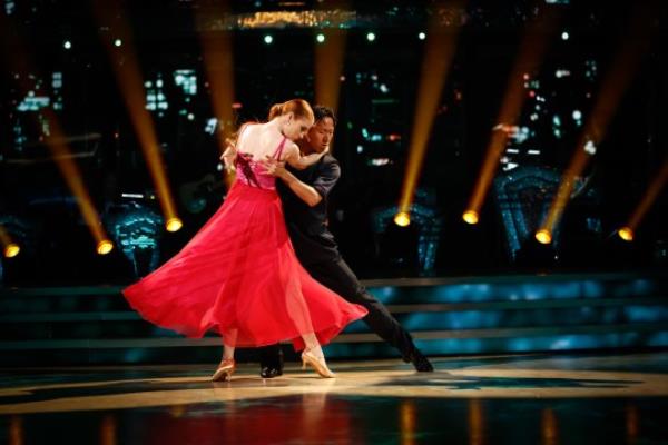 EMBARGOED TO 2035 SATURDAY SEPTEMBER 23 For use in UK, Ireland or Benelux countries o<em></em>nly Undated BBC handout photo of Angela Scanlon and Carlos Gu during the dress rehearsal for their appearance on the live show on Saturday for BBC1's Strictly Come Dancing. Issue date: Saturday September 23, 2023. PA Photo. See PA story SHOWBIZ Strictly. Photo credit should read: Guy Levy/BBC/PA Wire NOTE TO EDITORS: Not for use more than 21 days after issue. You may use this picture without charge o<em></em>nly for the purpose of publicising or reporting on current BBC programming, perso<em></em>nnel or other BBC output or activity within 21 days of issue. Any use after that time MUST be cleared through BBC Picture Publicity. Please credit the image to the BBC and any named photographer or independent programme maker, as described in the caption.