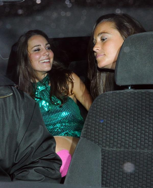 Kate Middleton and sister Pippa Middleton are seen on September 18, 2008 in London, England.