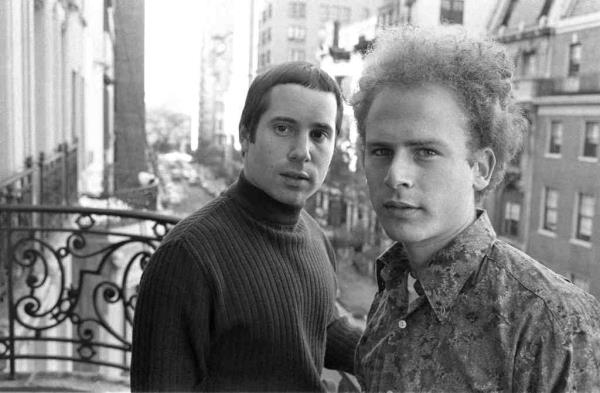Paul Simon, right, and Art Garfunkel 