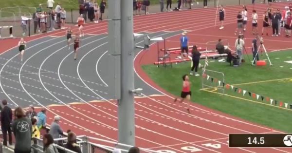 Gallagher is seen surpassing the other competitors.