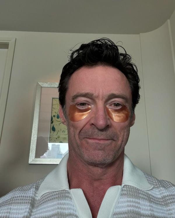 Hugh Jackman previously flaunted his $110 eye patches on Instagram with the caption “This is 55.”