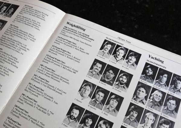 giordano's picture in year book, a black and white page showing photos and sayings