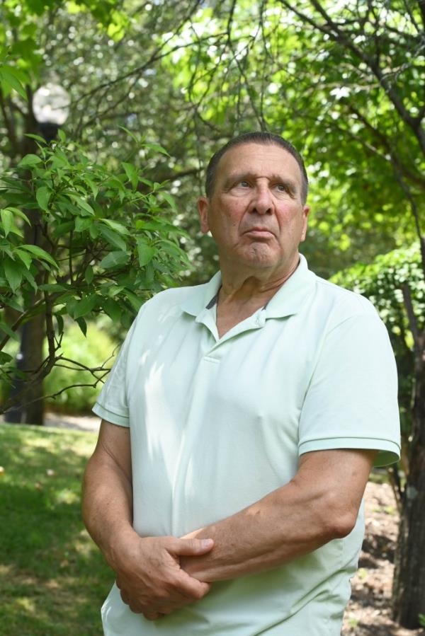 A portrait of Bob Giordano taken this week outside his Cedar Grove, NJ home.
