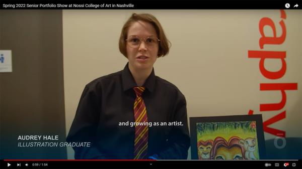 Audrey Hale seen in a YouTube video posted by Nossi College of Art and Design. 