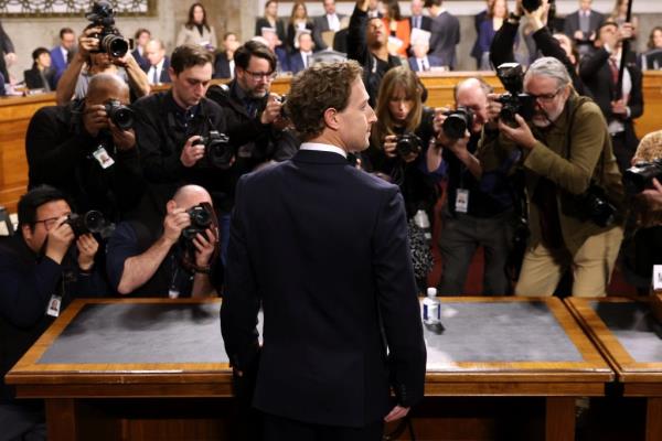 Mark Zuckerberg testifies during Senate Judiciary Committee hearing on dangers of child sexual exploitation on social media in Washington, DC.