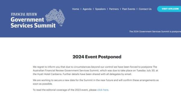 The AFR has been forced to postpone a major summit featuring three senior government ministers. Picture: Supplied