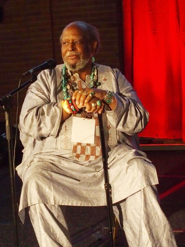 Francois Clemmons, seen here in 2021 sitting with a cane.