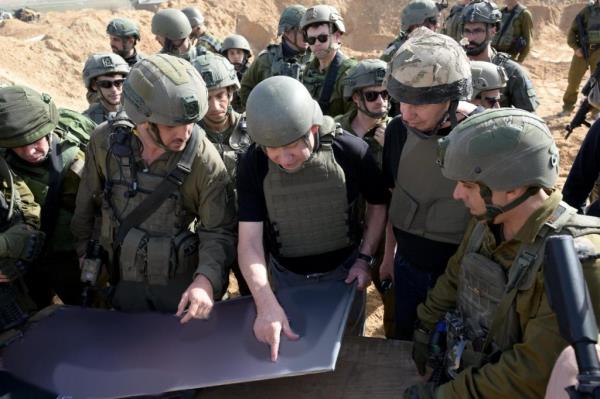 Netanyahu was also briefed on Hamas' operations in civilian buildings across Gaza. 