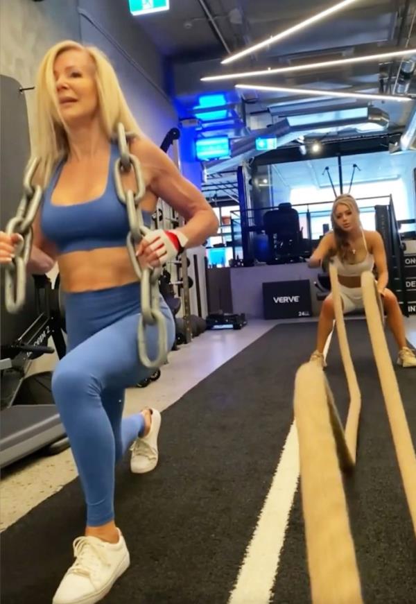 Lesley and Tia work out together frequently. 