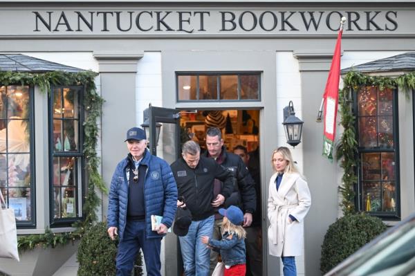 President Biden left a bookstore in Nantucket with a copy of the book 