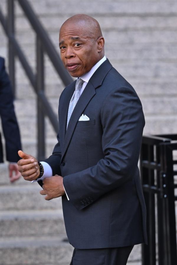New York City Mayor Eric Adams in court on November 1, 2024, co<em></em>ntesting federal corruption charges