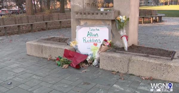 A memorial is set up in Reddins memory.