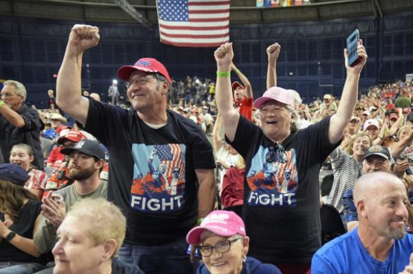 Trump supporters in Mo<em></em>ntana on Friday.