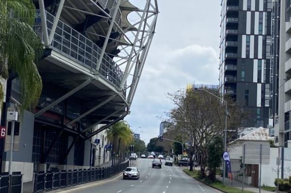 The Gabba’s current site, home to sport since 1896, is co<em></em>nstricted by busy Vulture and Stanley streets.