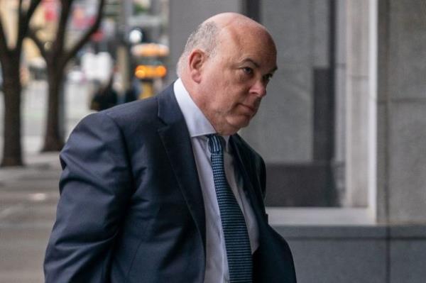 Mike Lynch arriving at a San Francisco  court in March. The body of the British tech magnate has been retrieved from the wreck of his family yacht.