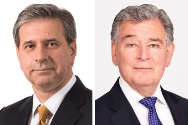 Clifford Chance lawyer Chris Morvillo and Jo<em></em>nathan Bloomer, a non-executive chair of Morgan Stanley International.