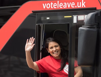 Dame Priti was a leading light in the Vote Leave campaign in the EU referendum