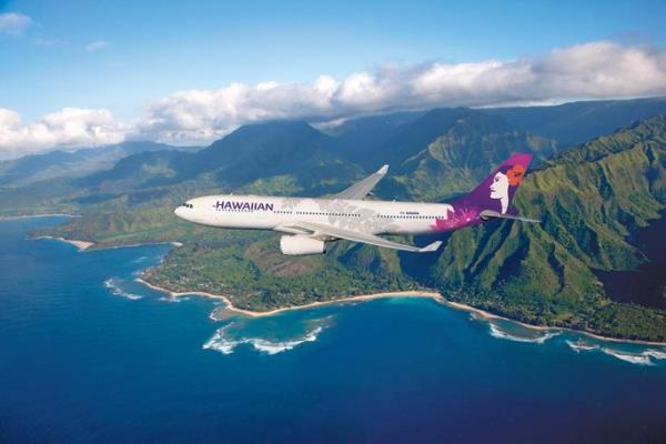Hawaiian Airlines, Airplane, aerial