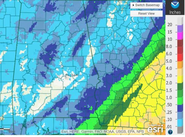 Alabama rain last 7 days