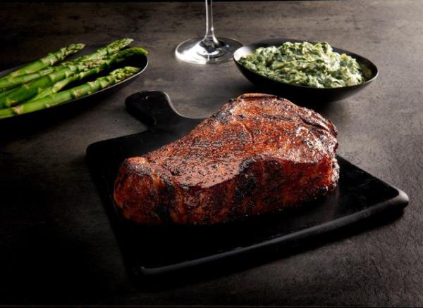 Bone-in strip steak at Morton's