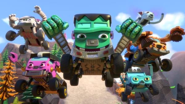 Animated mo<em></em>nster vehicles from Mighty Monsterwheelies