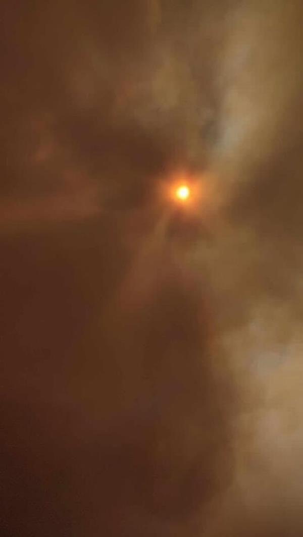 The sky over Victoria Chantelle Kilby's hotel has an eerie glow over it