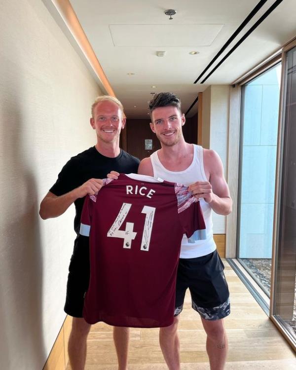 Chris Bowman and Declan Rice