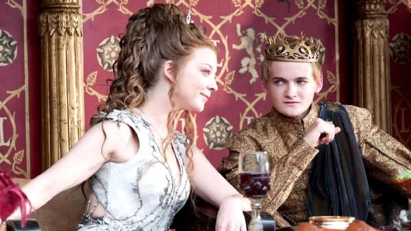 Natalie Dormer and Jack Gleeson in Game of Thrones