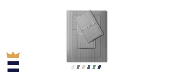 Feather & Stitch 100% cotton sateen weave deep-pocket king sheets
