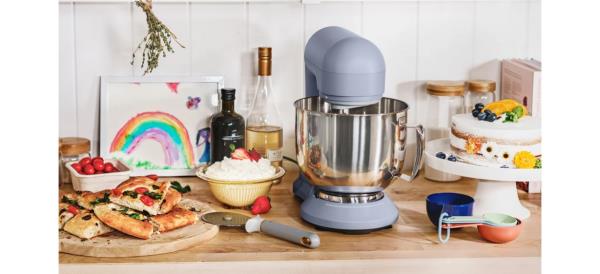 Blue t Beautiful 5.3 Qt Stand Mixer on countertop